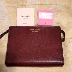 Kate Spade Deep Red Wine Wristlet NWT
